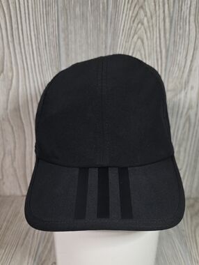 Adidas 3 Stripes Black Adjustable Strap Adult Unisex Hat